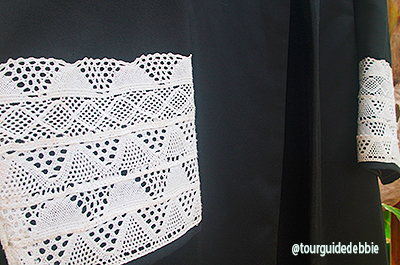 Bobbin lace Puerto Rico judge robe sleeve