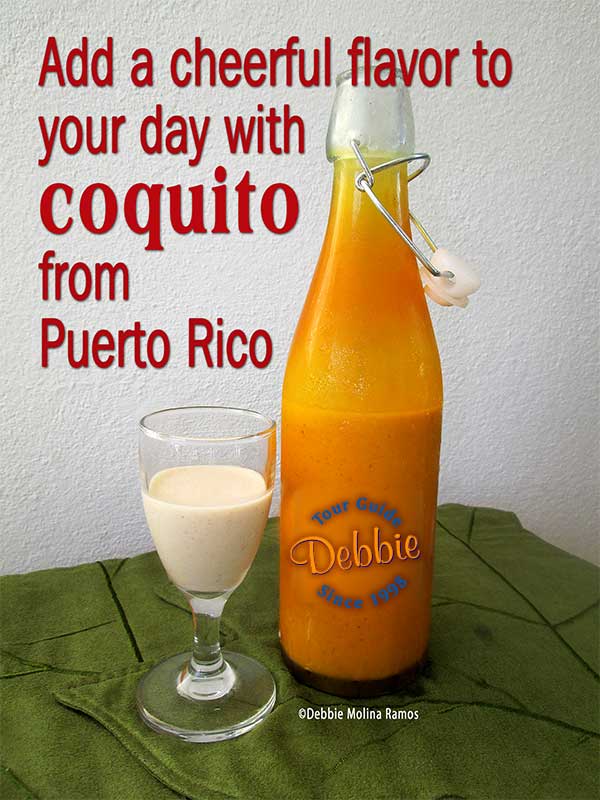 Home made Puerto Rican coquito by Tour Guide Debbie